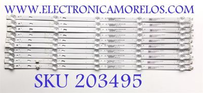 KIT DE LED'S PARA ONN (10 PIEZAS) / NUMERO DE PARTE LED55D05A-ZC29AG-02 / LED55D05B-ZC29AG-02 / 30355005214 / 30355005215 / E331251 / 200906B23-R / 200908A23-R / 5500M005 / 5500M006 / PANEL LSC550FN30-2 / MODELO 100012586 (55 PULGADAS)